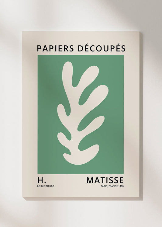 Skorter | Canvas Henri Matisse GREEN Paper cut out I
