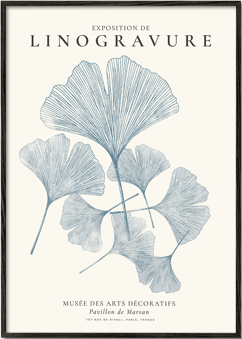 Skorter | Exhibition of linoleum cut graphics, Ginkgo leaves