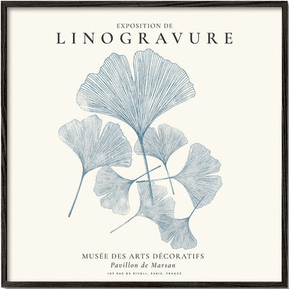 Skorter | Exhibition of linoleum cuts, ginkgo leaves - SQUARE