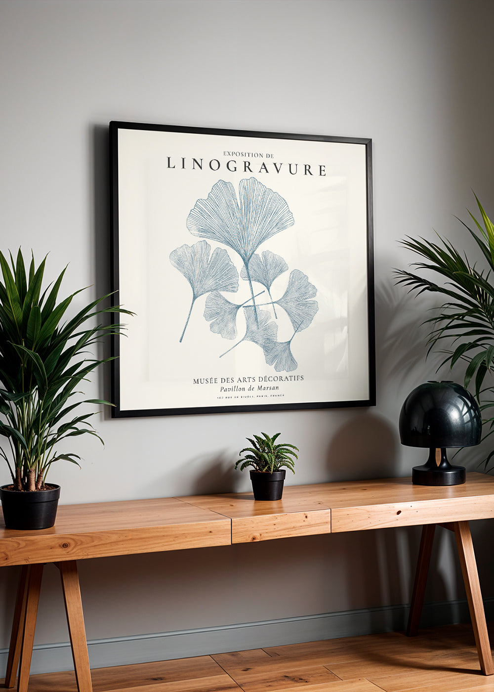 Skorter | Exhibition of linoleum cuts, ginkgo leaves - SQUARE