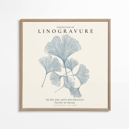 Skorter | Exhibition of linoleum cuts, ginkgo leaves - SQUARE