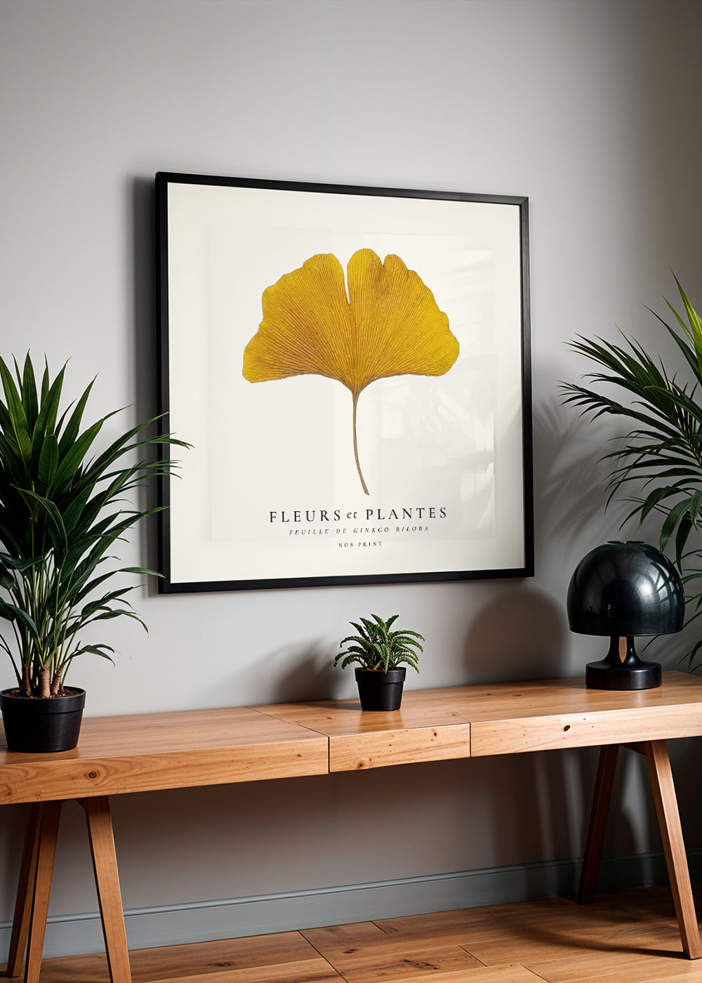 Skorter | Botanical, flowers and plants - Ginkgo biloba leaf - SQUARE