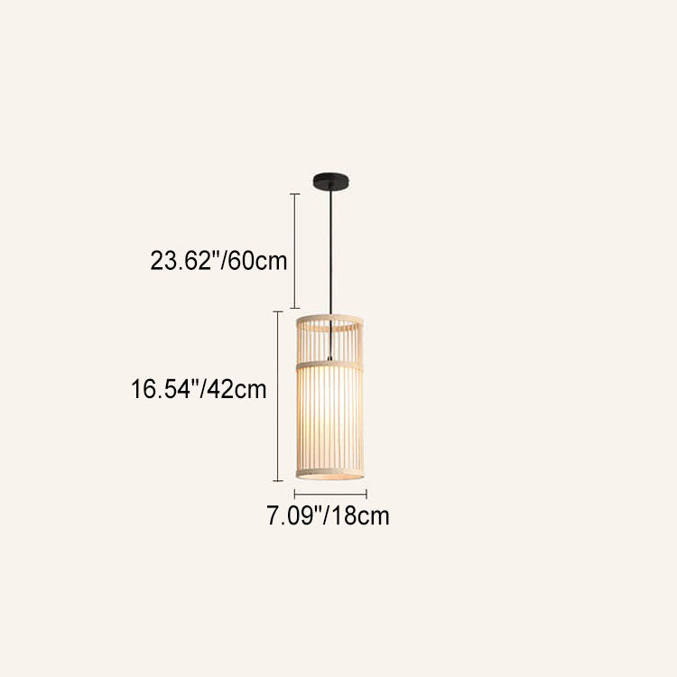 Skorter | Bambora Zen Pendant Light | Handwoven Bamboo Lantern | Japanese Design | Natural Elegance