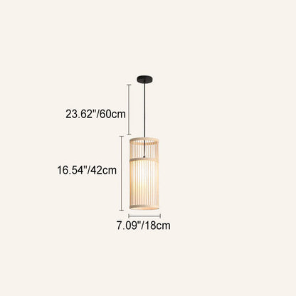 Skorter | Bambora Zen Pendant Light | Handwoven Bamboo Lantern | Japanese Design | Natural Elegance