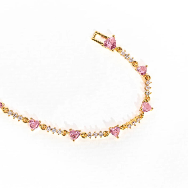 Skorter | Cute And Sweet Bowknot Heart Chain Zircon Bracelets