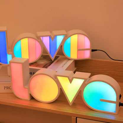 Skorter | Modern Art Deco waterproof PS LOVE letters LED table lamp for the bedroom