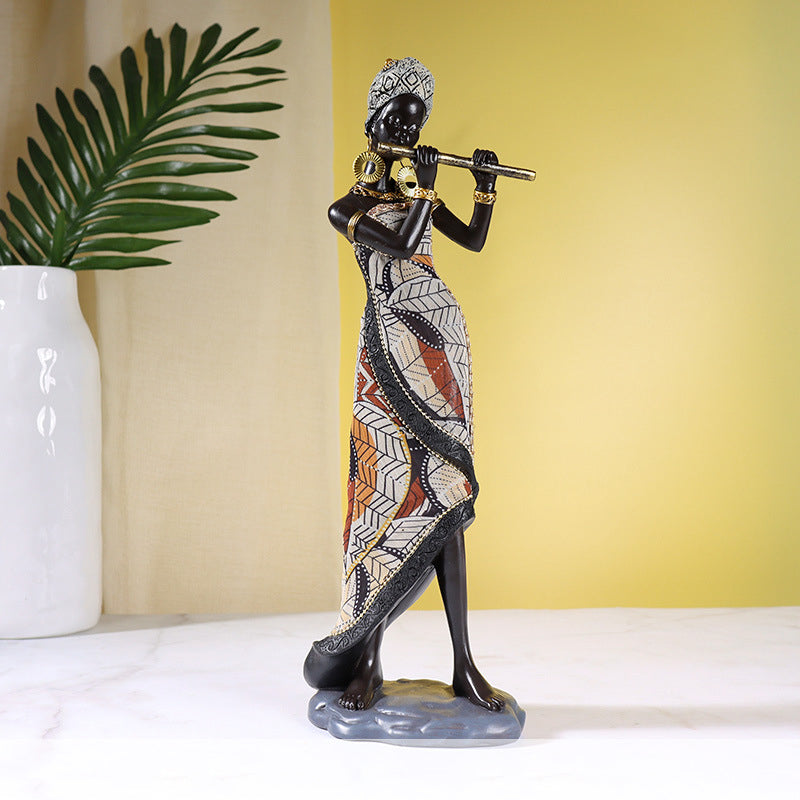 Skorter | African Female Musician Sculpture