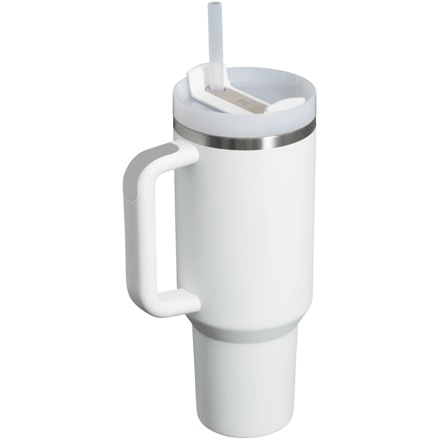 Skorter | Quencher H2.0 Tumbler – 40oz White Vacuum Insulated Stainless Steel Travel Mug with Handle & Straw Lid ( White & Pink )