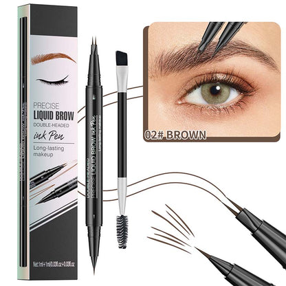 Skorter | 2-in-1 Dual-Ended Eyebrow Pencil with Micro-Fork Tip Applicator and Precise Brush Tip