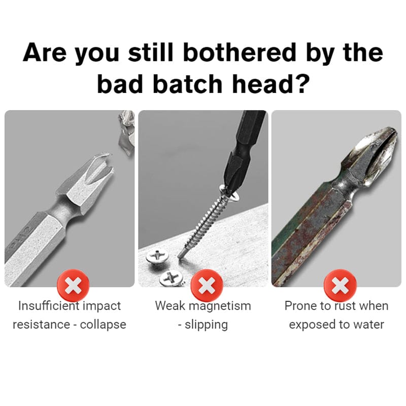 Skorter | D1 Anti-slip and shock-resistant bits with Phillips screwdriver bits