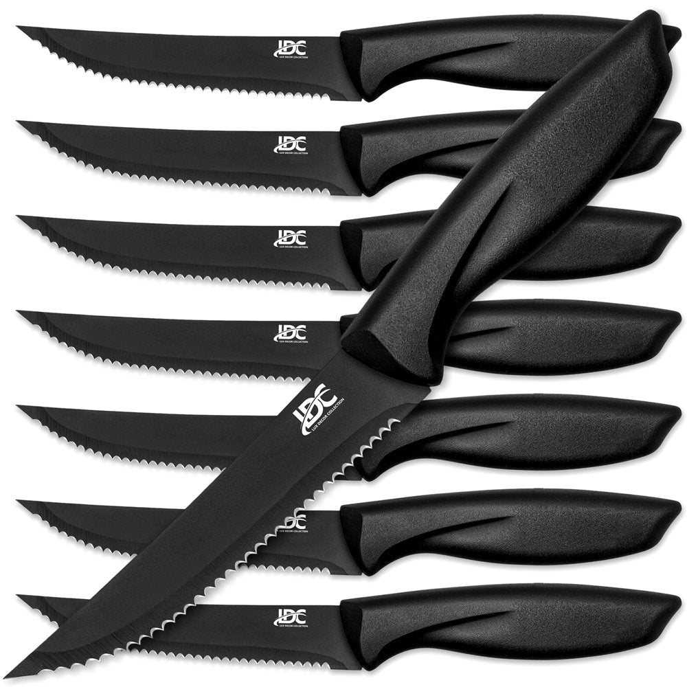 Skørter | 8 Piece Stainless Steel Knife Set - Stainless Steel and Dishwasher Safe