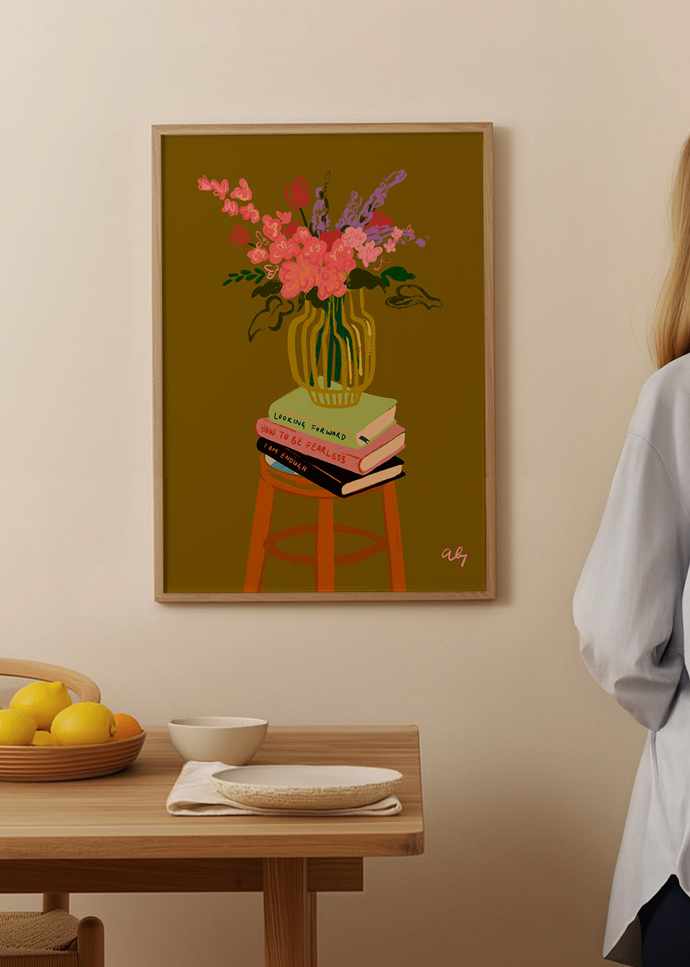 Skorter | Floral Vase - Arty Guava