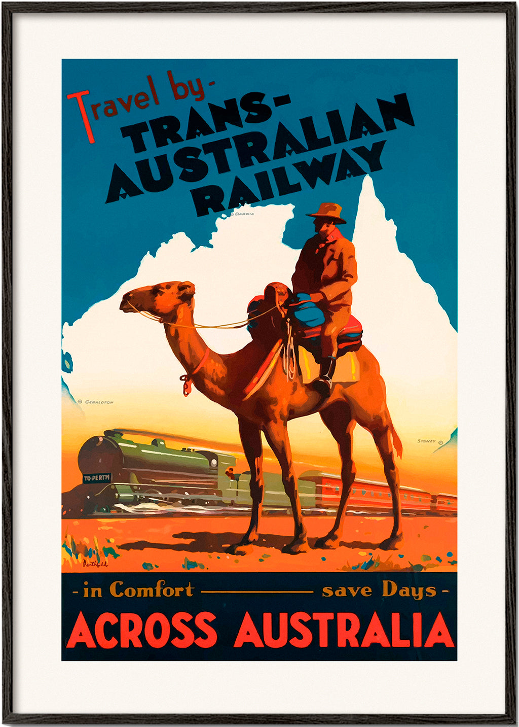 Skorter | Trans Australian Railway Poster - Vintage Travel Poster
