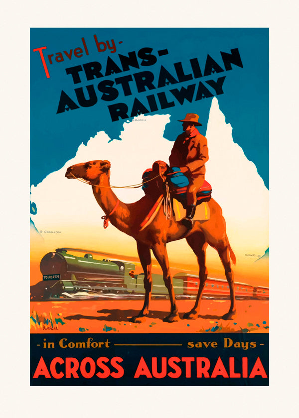 Skorter | Trans Australian Railway Poster - Vintage Travel Poster