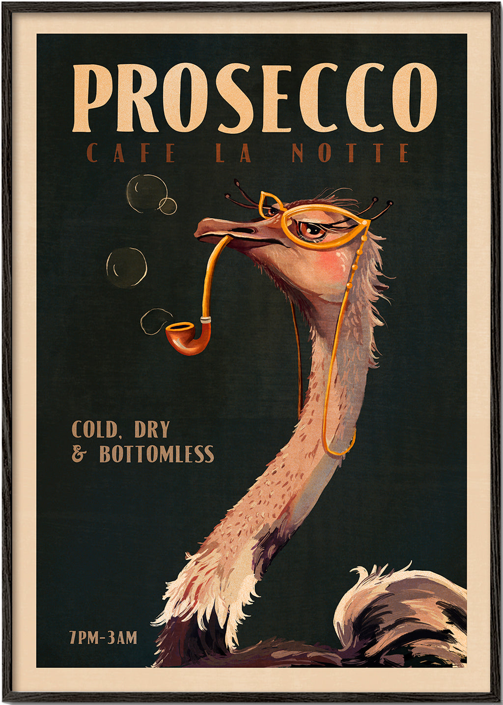 Skorter | Cute Art Deco Prosecco poster of a bouquet - The Whiskey Ginger