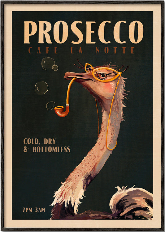 Skorter | Cute Art Deco Prosecco poster of a bouquet - The Whiskey Ginger