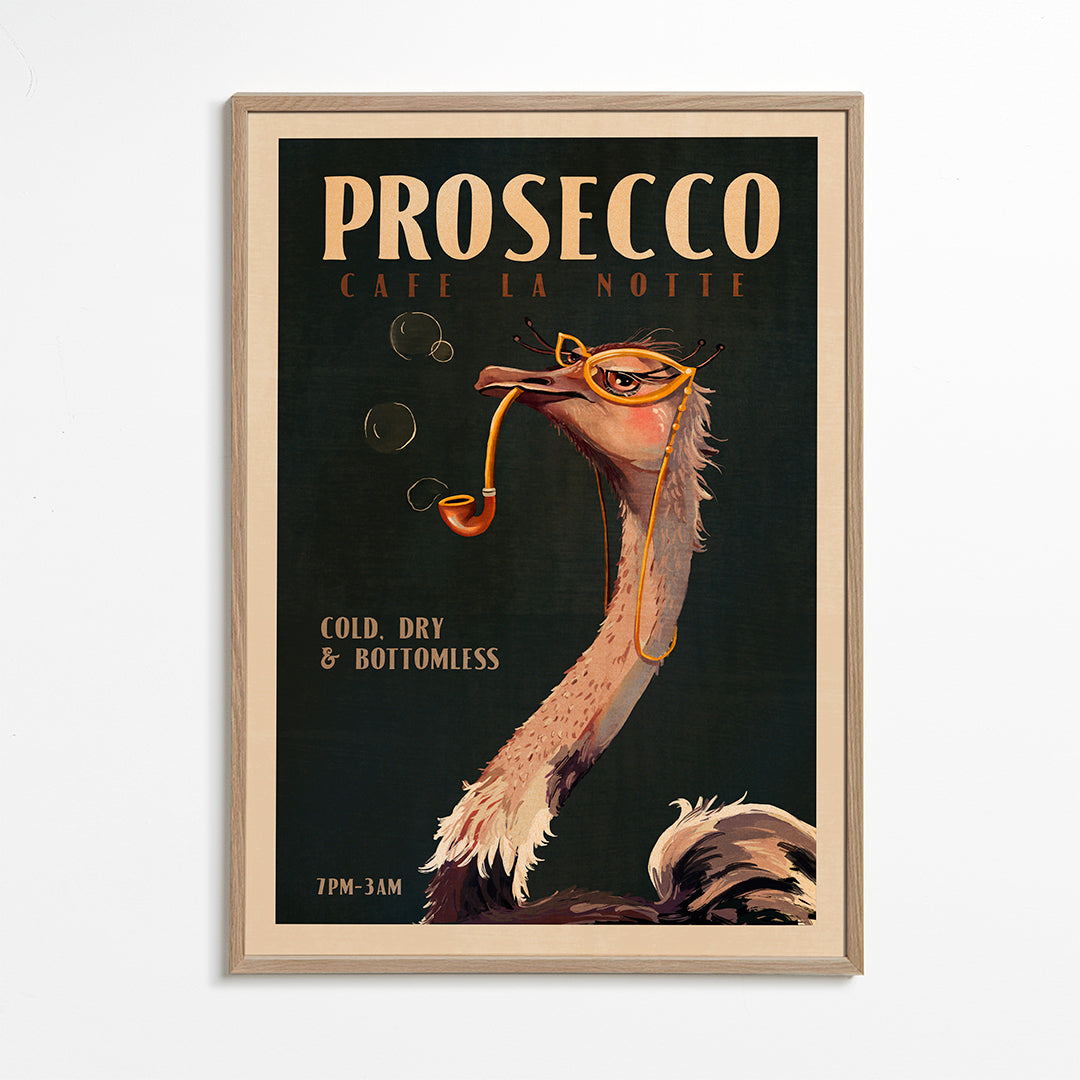 Skorter | Cute Art Deco Prosecco poster of a bouquet - The Whiskey Ginger