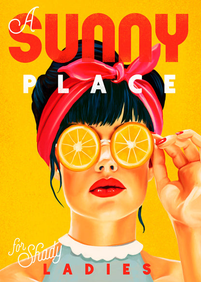 Skorter | A sunny place for shady ladies Orange Pinup Art - The Whiskey Ginger