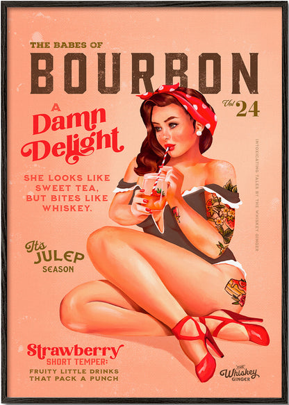 Skorter | Babes of Bourbon Vol 22 Vintage Pinup Girl Drinks A Cocktail - The Whiskey Ginger