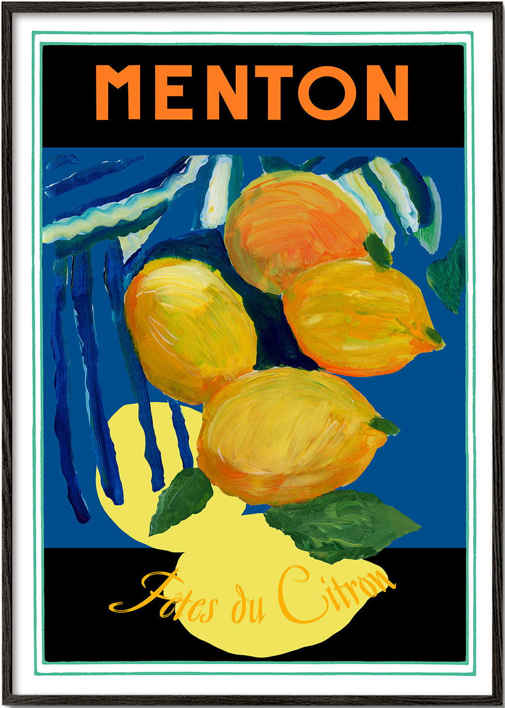 Skorter | Lemons Menton Citrus Fruit Poster - cartissi