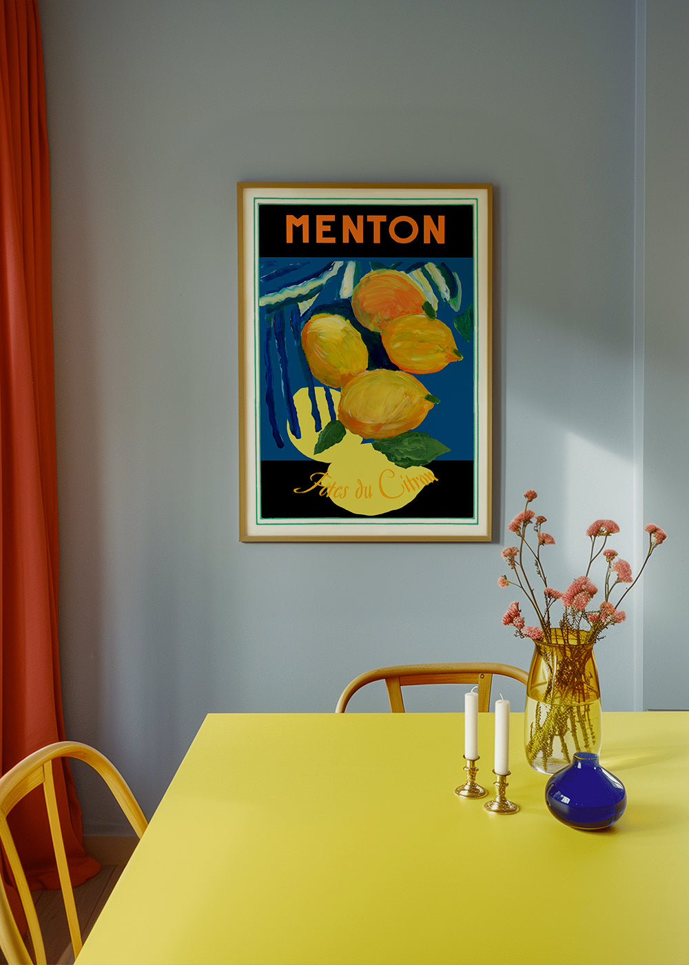 Skorter | Lemons Menton Citrus Fruit Poster - cartissi