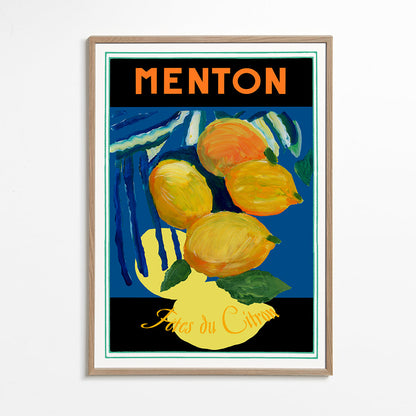Skorter | Lemons Menton Citrus Fruit Poster - cartissi