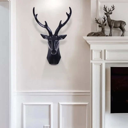 Skorter | 3D Geometric Deer Head Wall Decor Modern Resin