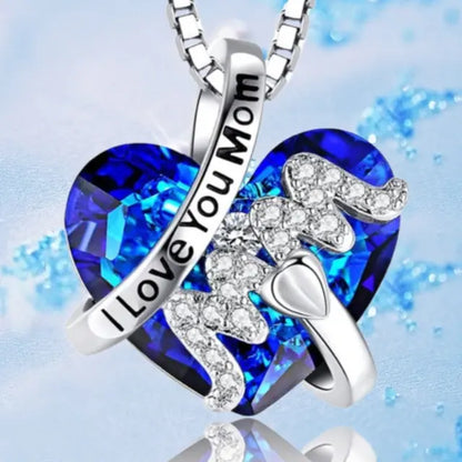 Skorter | "Mom" Crystal Heart Pendant