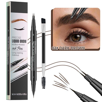 Skorter | 2-in-1 Dual-Ended Eyebrow Pencil with Micro-Fork Tip Applicator and Precise Brush Tip