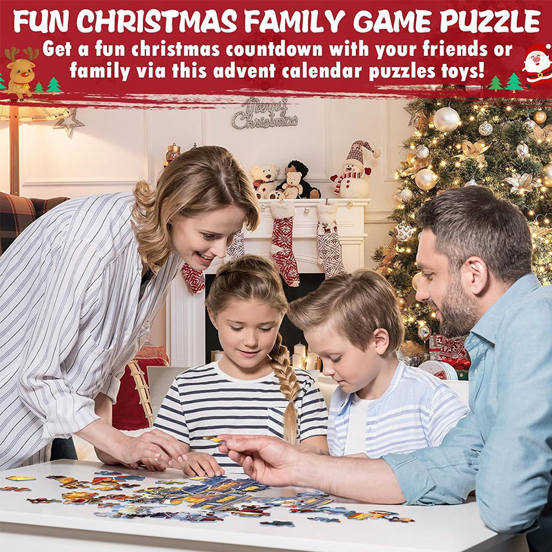 skorter | Advent Calendar Christmas Puzzle Blind Box 24 Pieces 1000 Pieces