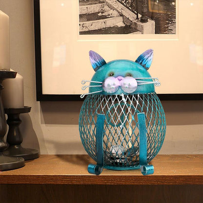 skorter | Artistic Blue Kitty Piggy Bank