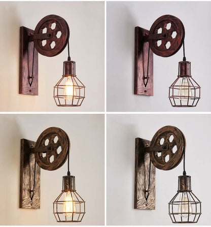 Skorter | Lightbur - Geometric Wall Lamp With Iron Lamp Dome
