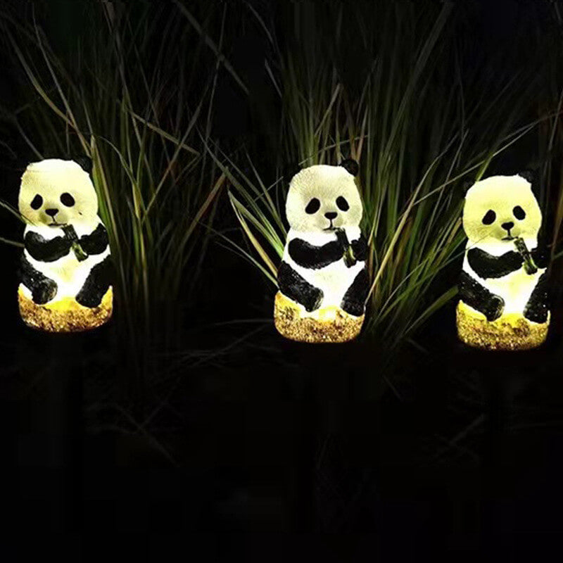 Skorter | Solar resin panda outdoor waterproof patio decoration ground light