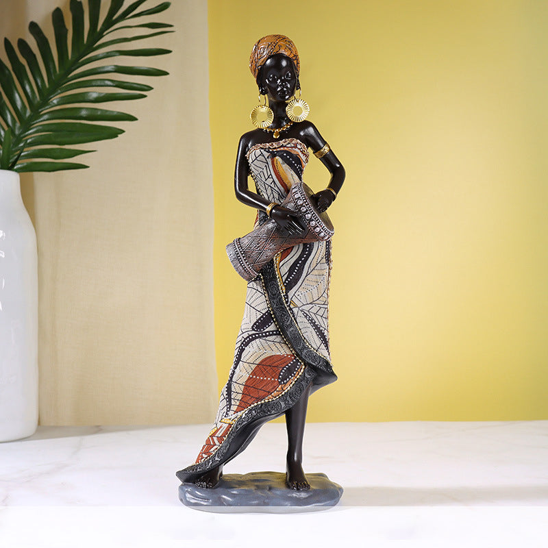Skorter | African Female Musician Sculpture