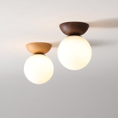 Skorter | Hikari Japanese LED Ceiling Light – Minimalist Wooden Frame Zen Lamp