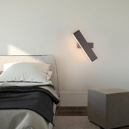 Skorter | Aqsa Minimalist LED Wall Lamp - Black/Gold/Brown, Bedroom, Metal
