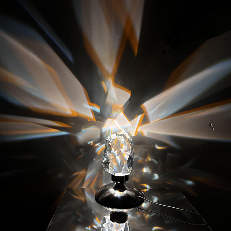 Skorter | LuxorLite Diamond Crystal LED Table Lamp | Luxurious Mood Light | 3 or 16 Color Change | Wireless Night Light