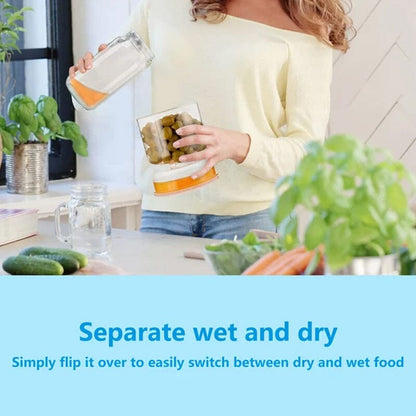 skorter | Dry and Wet Dispenser Jar with Strainer Flip