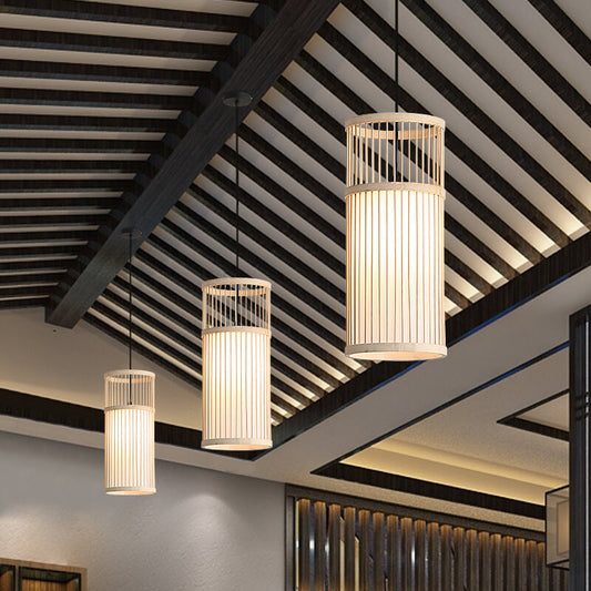 Skorter | Bambora Zen Pendant Light | Handwoven Bamboo Lantern | Japanese Design | Natural Elegance