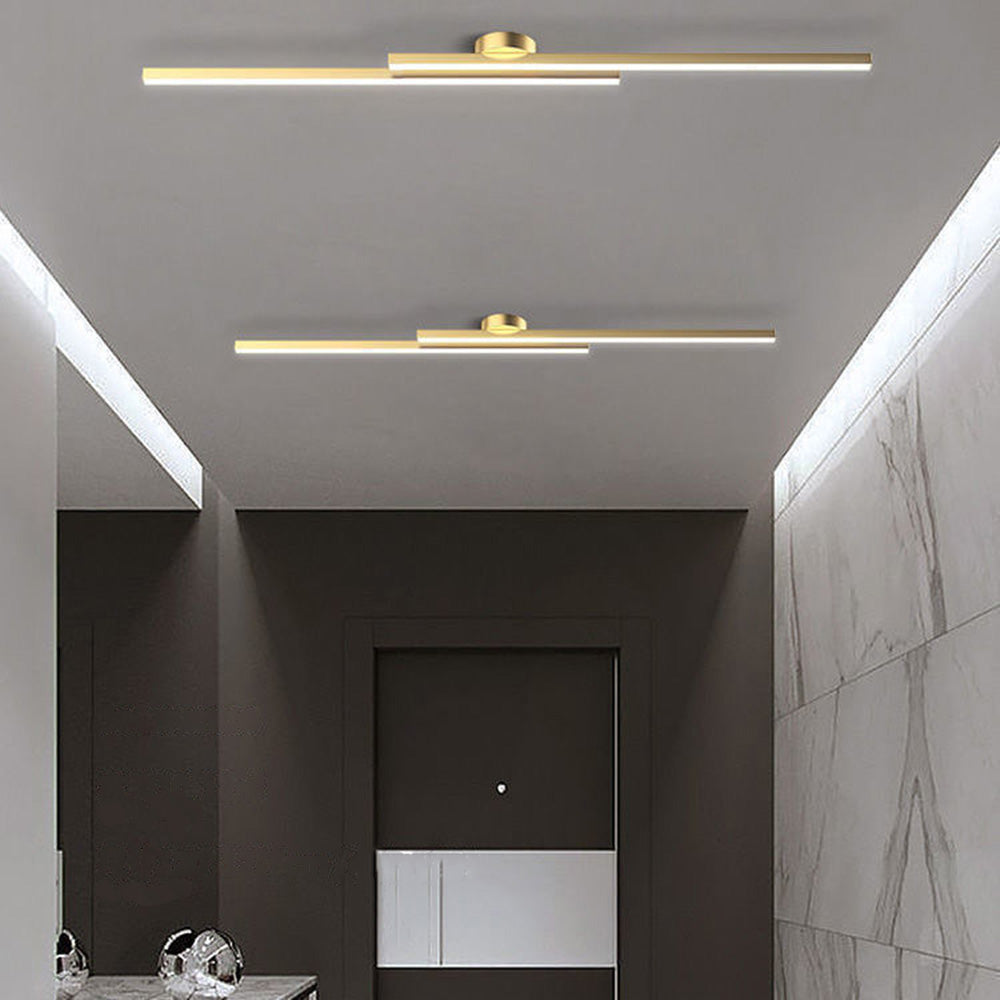 Skorter | Modern Aluminium Semi Flush Mount LED Ceiling Light | Minimalist Design for Living Room. Bedroom & Hallway
