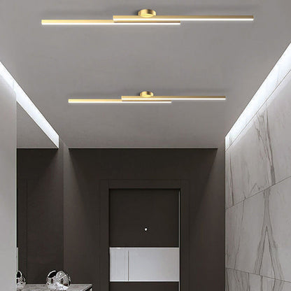 Skorter | Modern Aluminium Semi Flush Mount LED Ceiling Light | Minimalist Design for Living Room. Bedroom & Hallway