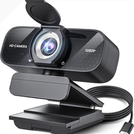 Skorter | 1080P Full HD Webcam with Microphone, Wide Angle Camera, Privacy Protection for PC/Laptop