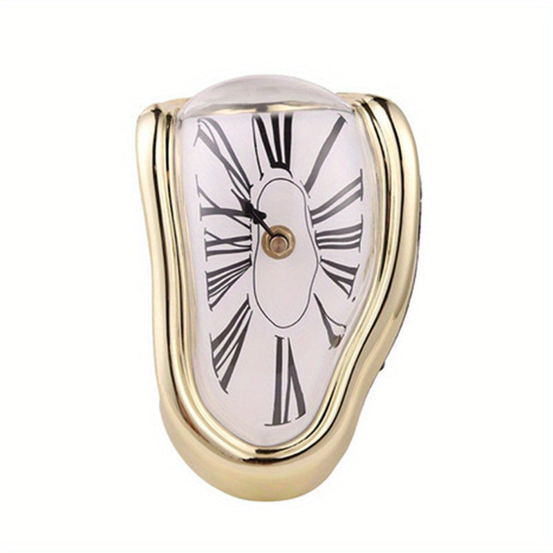 Skorter | Surrealist Bent Roman Wall Clock - Stylish Melting Clock for Home Decoration
