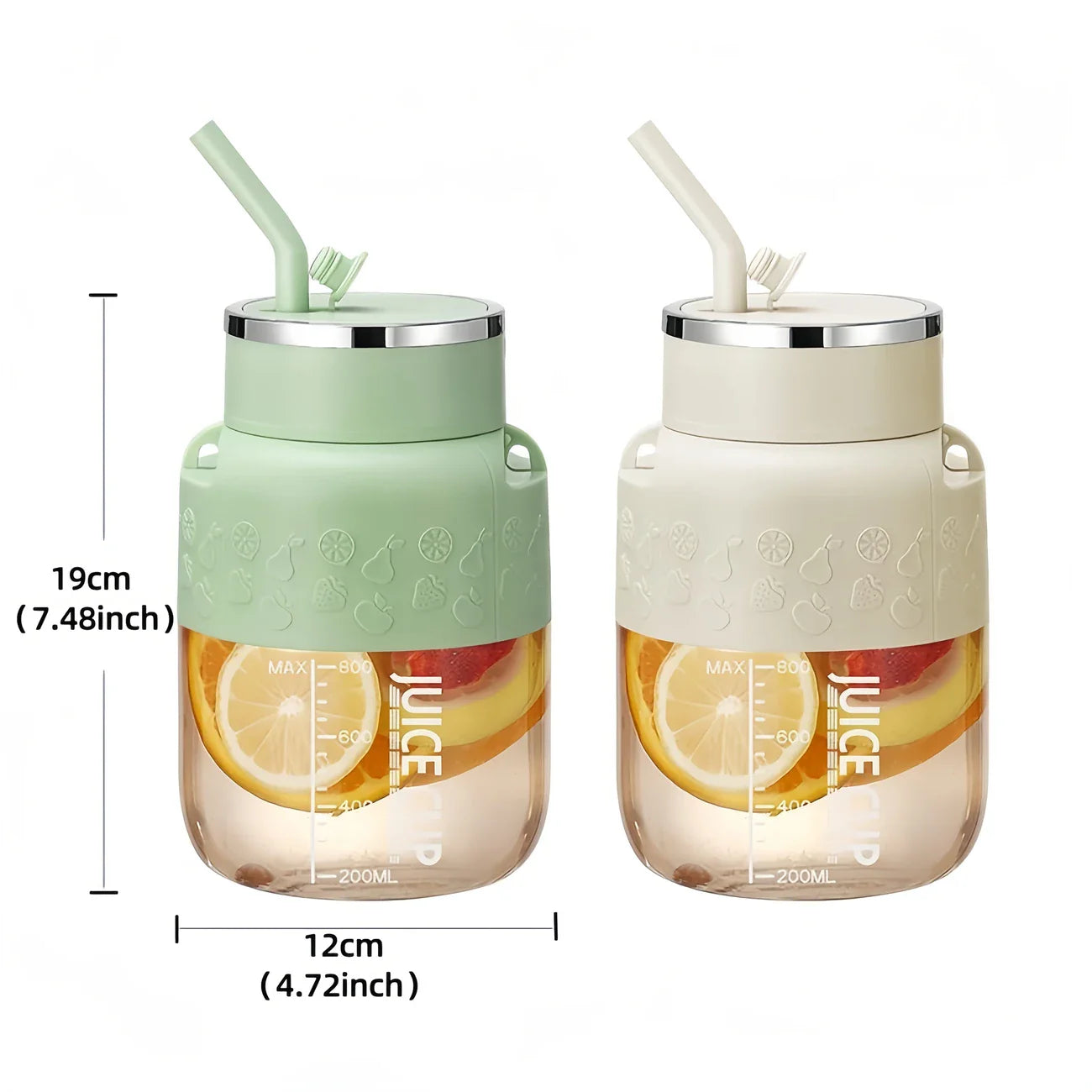 Skorter | 2in1 Bottle Mixer with Straw 800ml - Perfect for On the Go!