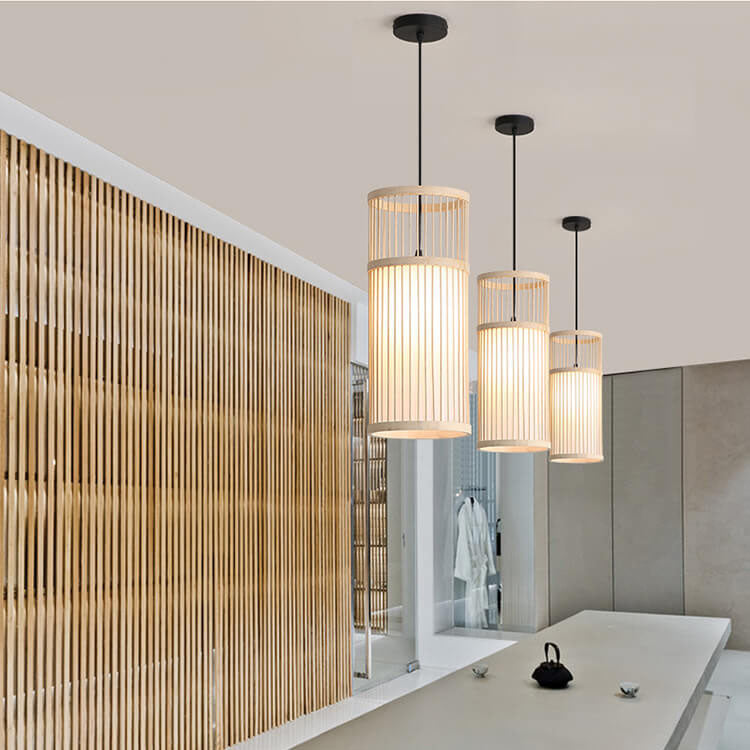 Skorter | Bambora Zen Pendant Light | Handwoven Bamboo Lantern | Japanese Design | Natural Elegance