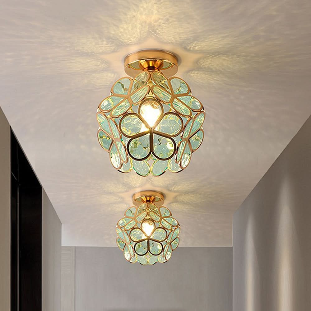 Skorter | Flowers Style Glass Hallway Ceiling Light
