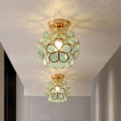Skorter | Flowers Style Glass Hallway Ceiling Light