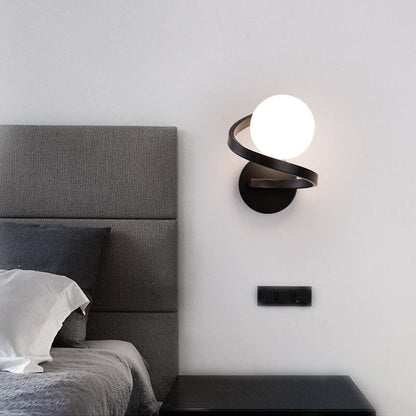Skorter | Modern minimalist curved LED wall lamp with 1 light