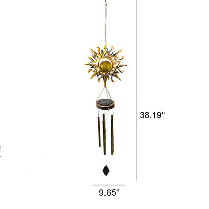 Skorter | Industrial Solar Hanging Wind Chime Lamp Outdoor Decorative LED Pendant Light