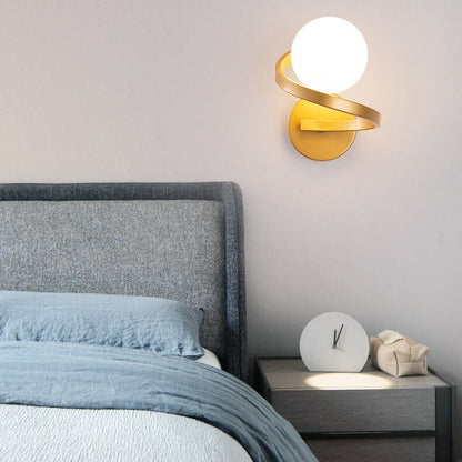 Skorter | Modern minimalist curved LED wall lamp with 1 light